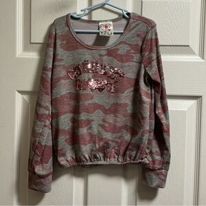 Girls' Camouflage Sequin Top and Matching Joggers